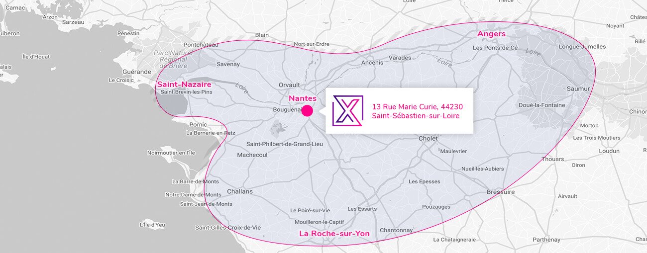 Carte de rayon d'action